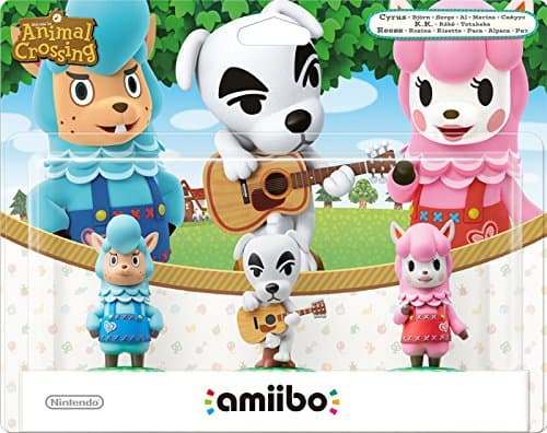 Набор из 3-х Фигурок Amiibo Риз + K. K. + Сайрус (Syrus + K.K. + Reese) (Animal Crossing)