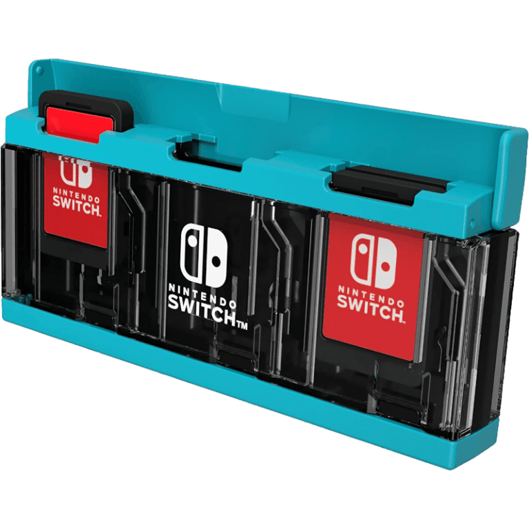 Кейс для хранения 6 игровых карт, Hori Pop & Go Game Card Case - Neon Blue (NSW-127U)