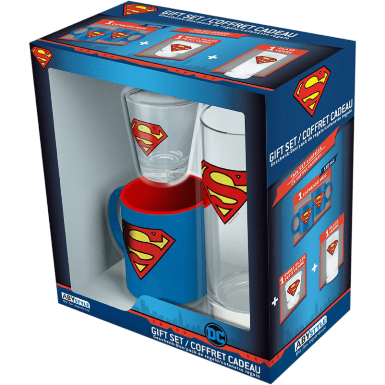 Набор подарочный ABYstyle: DC Comics: Superman (Бокал + Рюмка + Кружка)