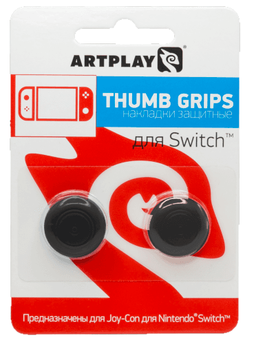 Накладки Artplays Thumb Grips защитные на джойстики геймпада Nintendo Switch (черные)