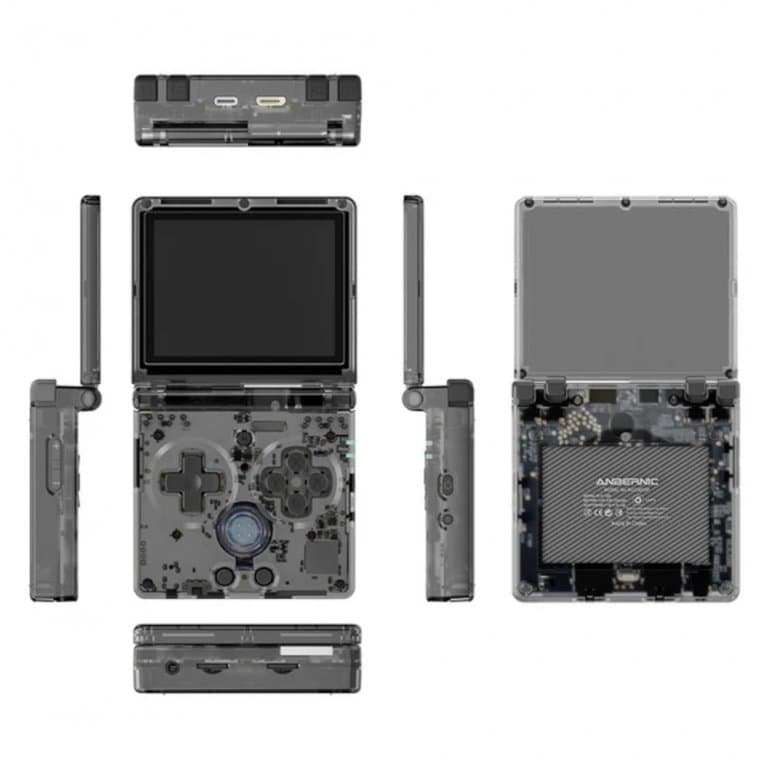 Портативная игровая приставка Anbernic RG35XXSP, transparent black