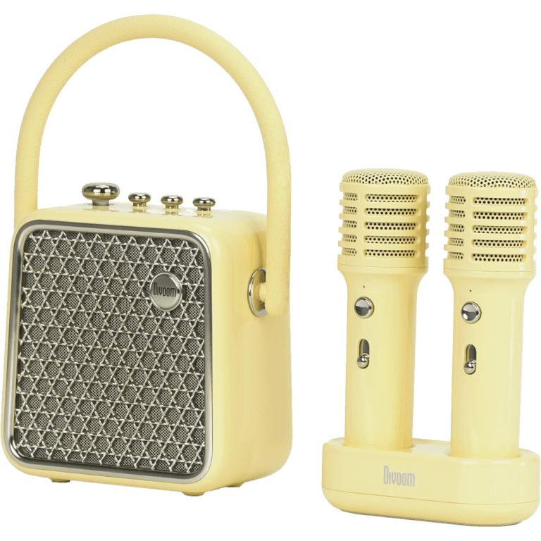 Портативная bluetooth караоке-колонка с двумя микрофонами Divoom Songbird-SE (лайм)