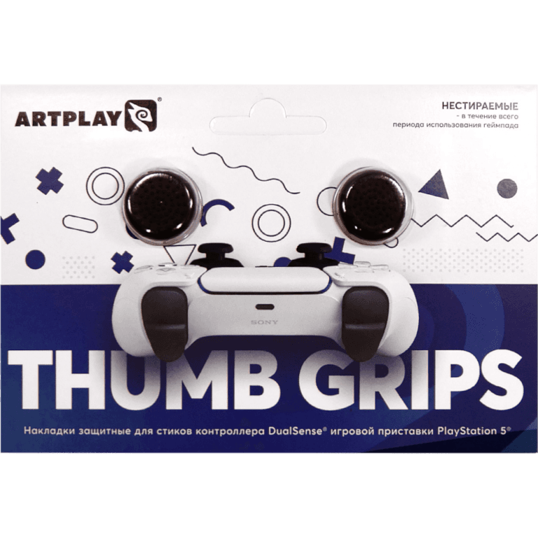 Накладки для стиков DualSense, Artplays Thumb Grips (2 шт., чёрные)