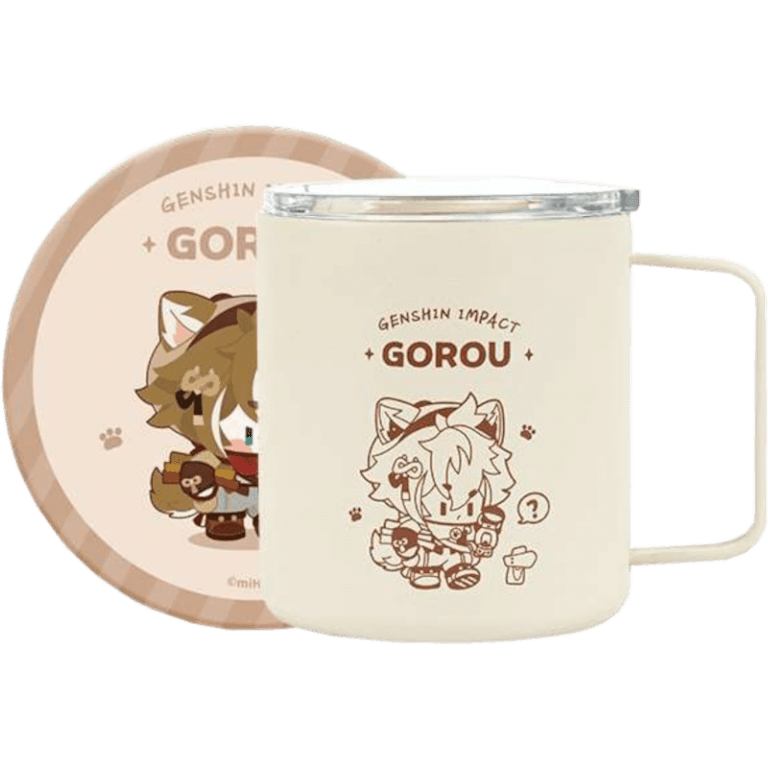 Кружка с крышкой и подставкой Genshin Impact: Gorou