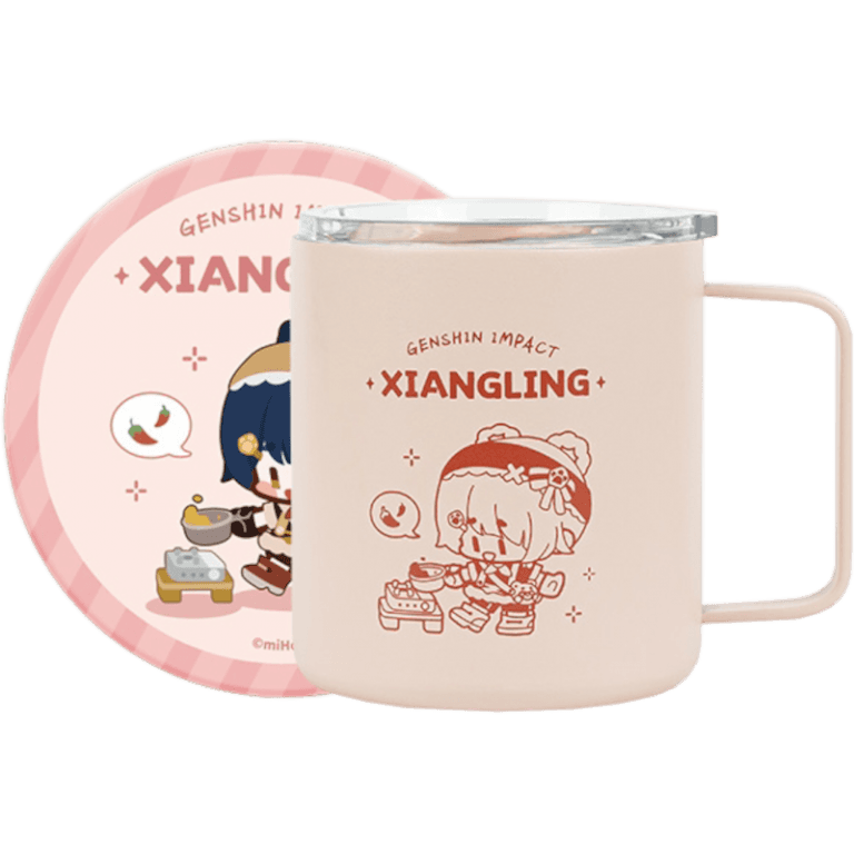 Кружка с крышкой и подставкой Genshin Impact: Xiangling