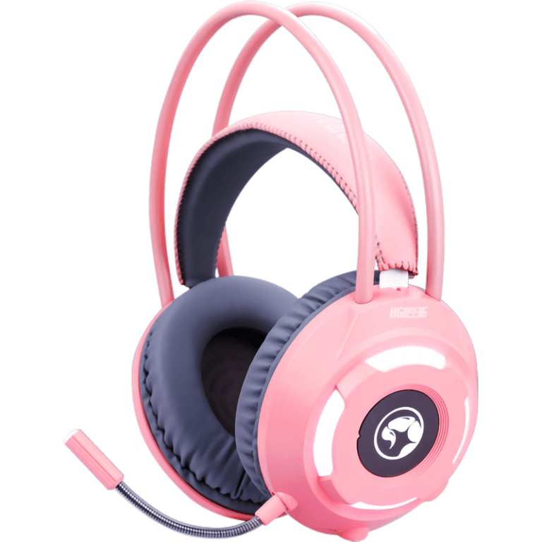 Игровая проводная гарнитура Marvo HG8936 Gaming Headset с подсветкой, (розовые)