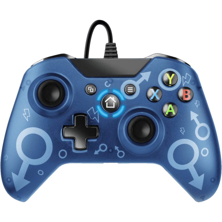 Джойстик проводной для PS3\PC Controller N-1, blue