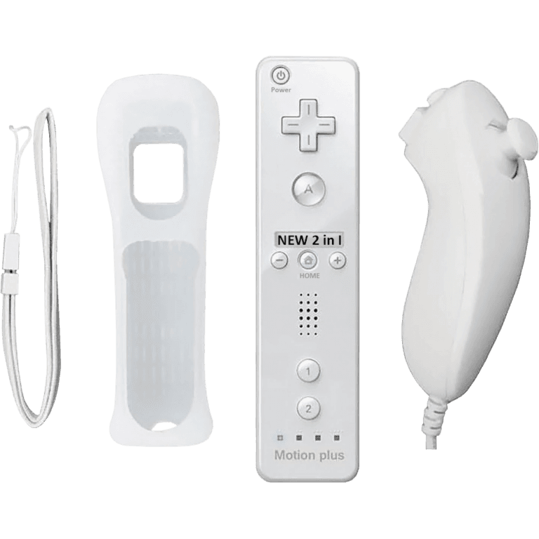 Wii Remote Plus + Wii Nunchuk, white