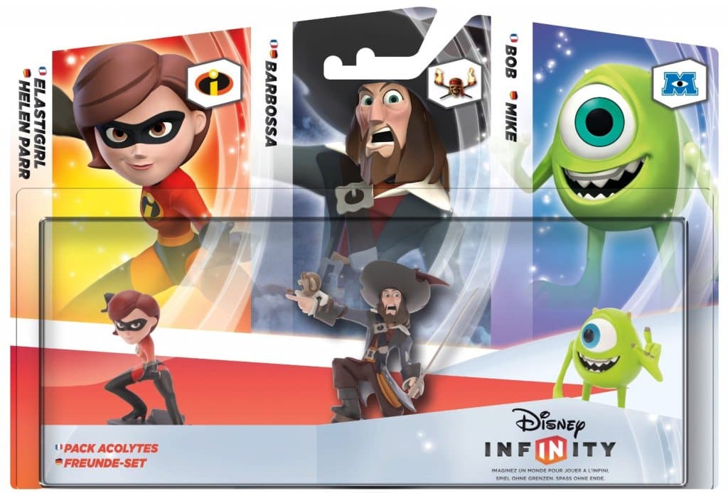 Disney Infinity. Набор 3 Персонажа 'Добрые герои' (Майк Вазовски, Барбосса, Миссис Исключительная)
