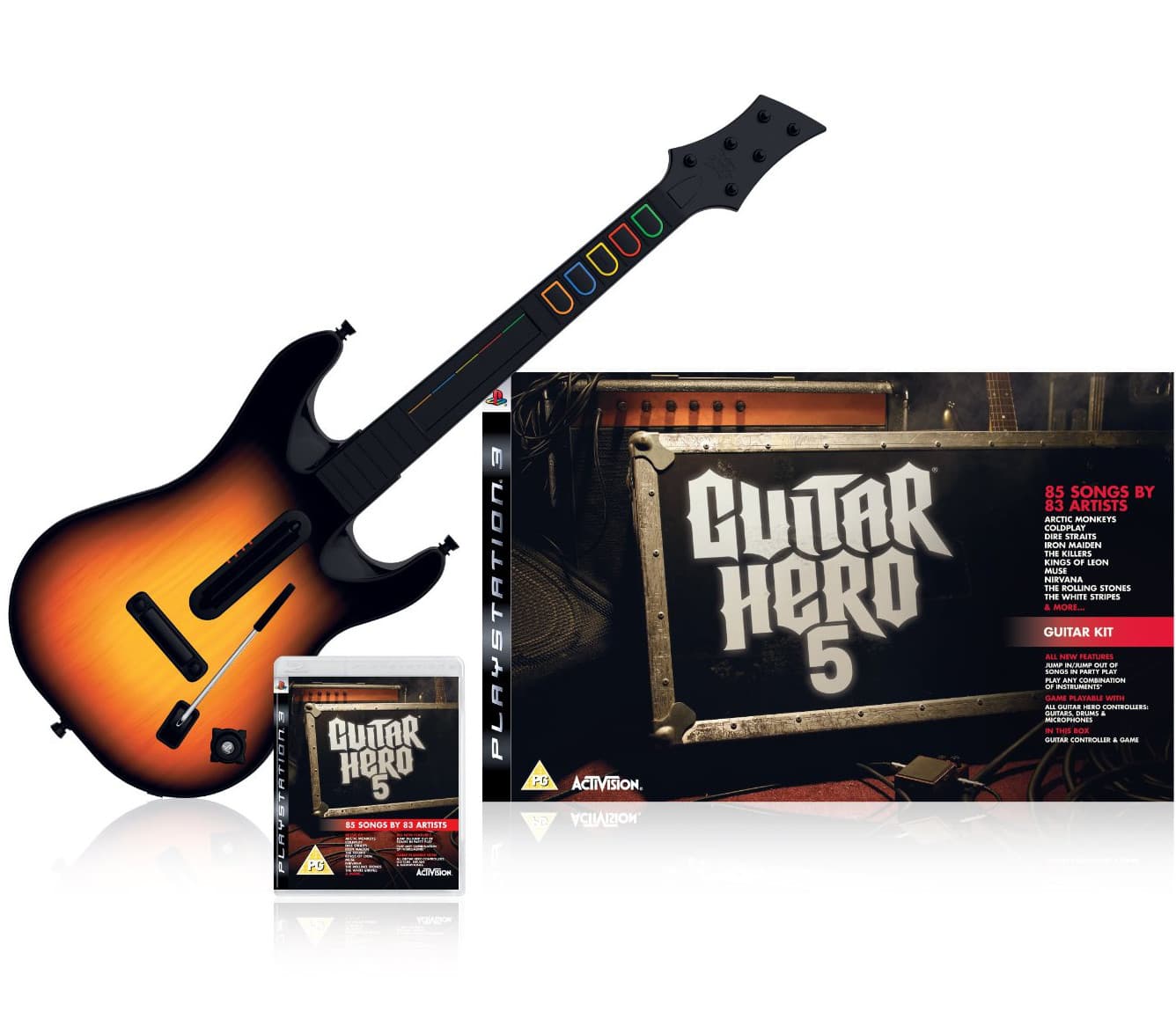 Guitar Hero 5 + Гитара (Б/У) [PS3]