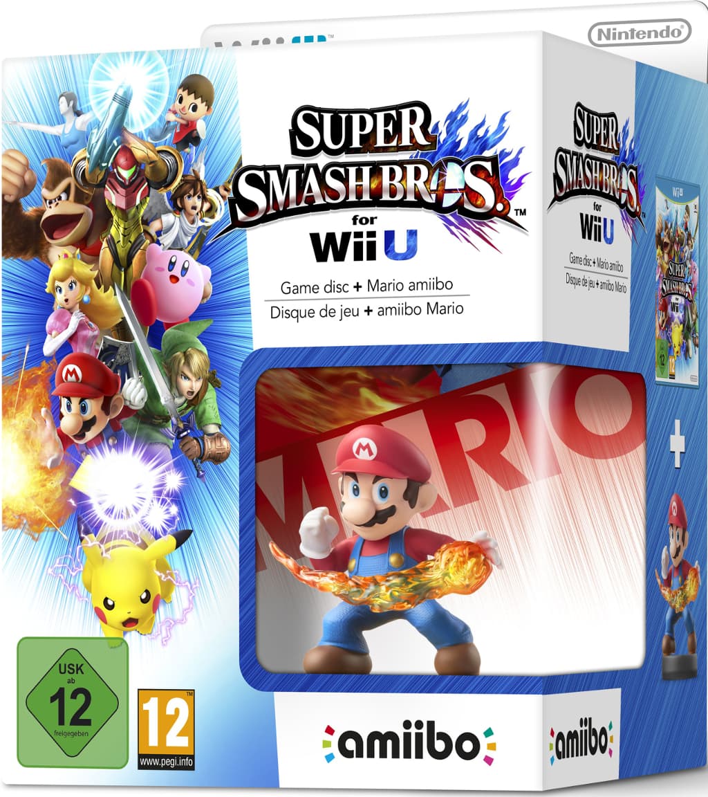 Super Smash Bros + фигурка Amiibo Mario