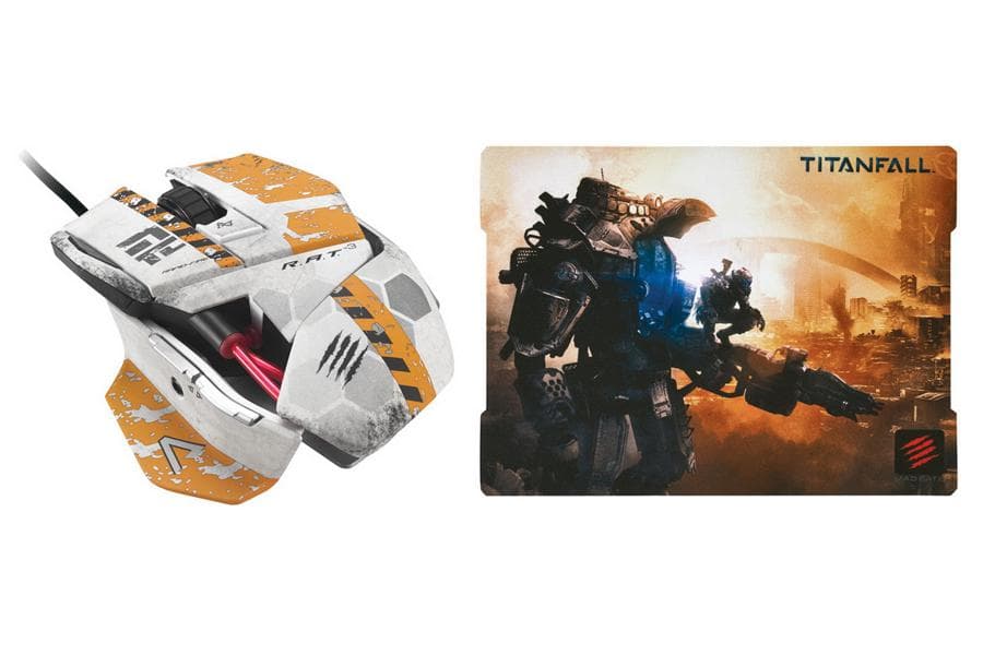 Mad Catz R.A.T.3 проводная мышь для PC + Mad Catz G.L.I.D.E.3 игровой коврик (комплект серии 'Titanfall')