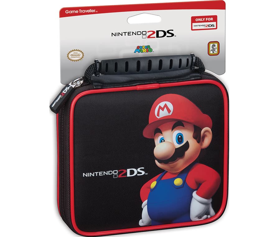 Чехол черный для Nintendo 2DS (Марио) (Б/У)