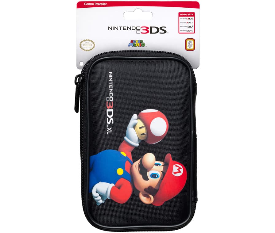 Чехол черный для Nintendo 3DS / 3DS XL / New 3DS XL (Марио Гриб)