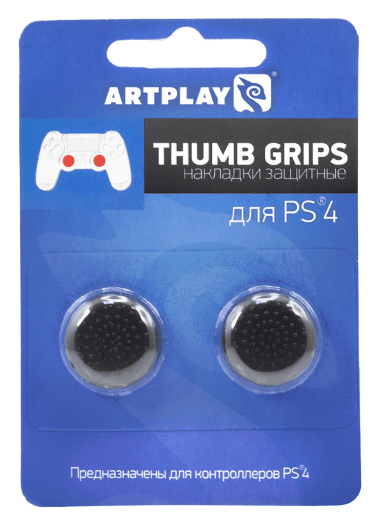 PS 4 Накладки Artplays Thumb Grips защитные на джойстики геймпада (2 шт) черные