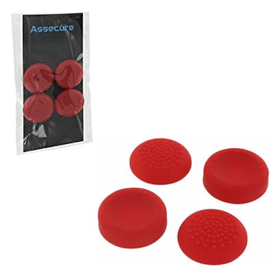 PS 4 Накладки Assecure Thumb Grips защитные на джойстики геймпада (4 шт) красные 2*2