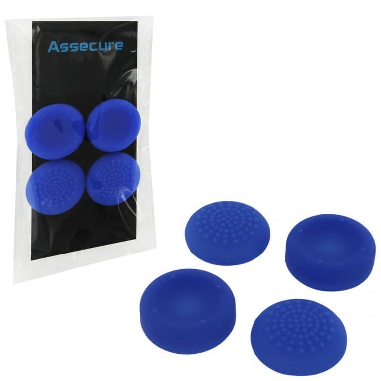 PS 4 Накладки Assecure Thumb Grips защитные на джойстики геймпада (4 шт) синие 2*2