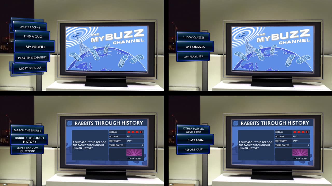 Buzz Quiz TV + 4 контроллера [PS3]