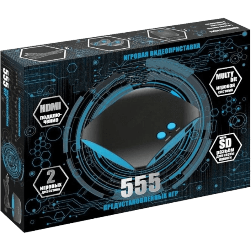 Приставка 16-bit MT (555 встроенных игр, microSD) HDMI