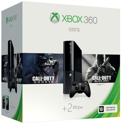 Microsoft Xbox 360 E 500ГБ + Call of Duty: Ghosts + Call of Duty: Black Ops2