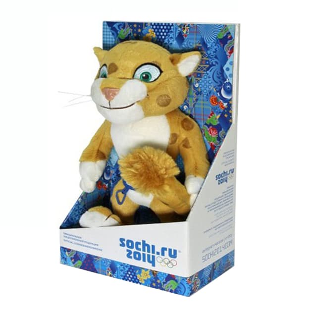 Игрушка мягкая Sochi 2014 Леопард с поясом, 28 см