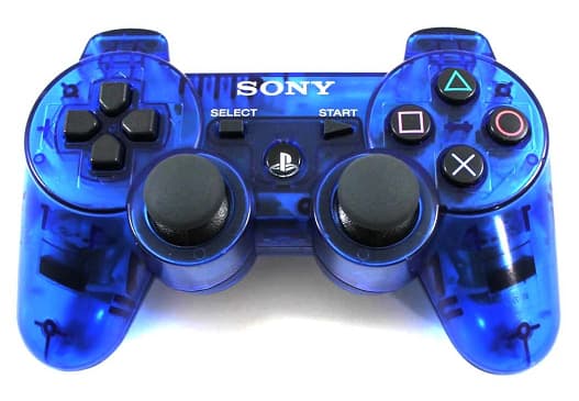 Sony Dualshock 3, синий полупрозрачный. OEM-версия