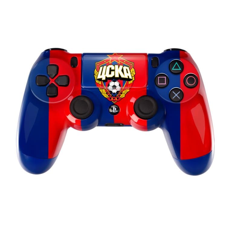 Геймпад RAINBO Sony Dualshock 4 v2 для PS4, ЦСКА "Красно - синий" (CUH-ZCT2E)