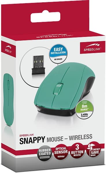 Speedlink Мышь беспроводная Snappy Mouse USB, бирюза (SL-630003-TE)