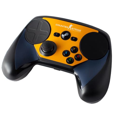 Комплект пластиковых накладок для Steam Controller - CSGO Blue/Orange