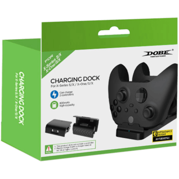 Зарядная станция для двух геймпадов Xbox + 2 аккумуляторные батареи, DOBE (TYX-532X)