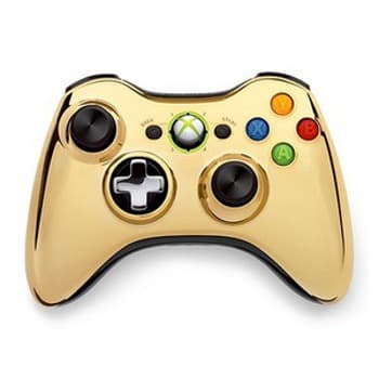 Хромированный беспроводной геймпад для Xbox 360 (43G-00020), золотой