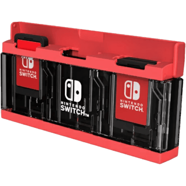 Кейс для хранения 6 игровых карт, Hori Pop & Go Game Card Case - Neon Red (NSW-128U)