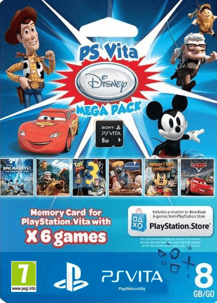 Карта памяти 8 Гб (PS Vita)+ 6 игр 'Disney Mega Pack'