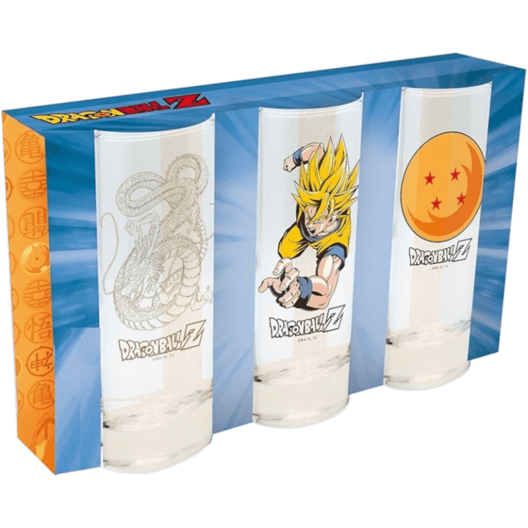 Набор бокалов ABYstyle: Dragon Ball Z: Goku, Shenron, 4 Star Ball (3шт.)