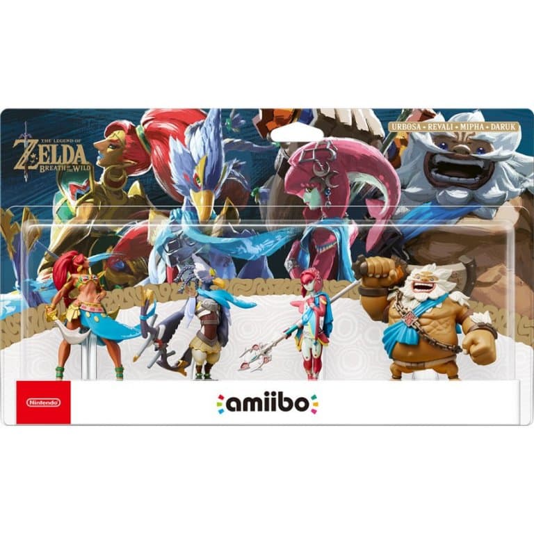 Amiibo комплект Урбоса, Ревали, Мифа, Дарук (Daruk, Mipha, Revali, Urbosa) (Breath of the Wild)