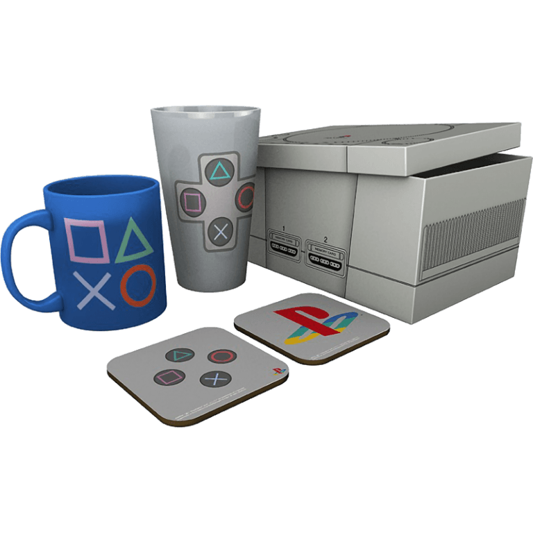 Набор подарочный ABYstyle: PlayStation Classic 2019 (Бокал + Кружка + Подставки 2шт.)
