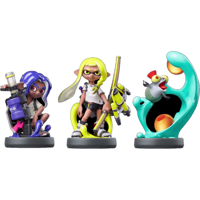 Amiibo Инклинг, Октолинг, Малетчик (Inkling, Octoling, Smallfry) (Splatoon)