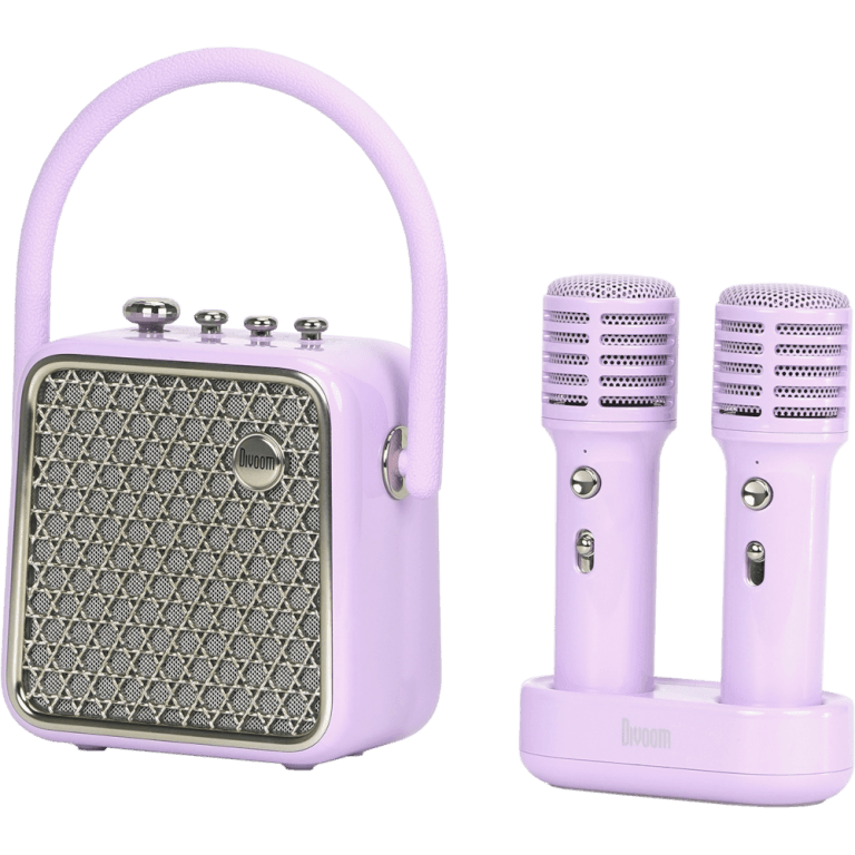 Портативная bluetooth караоке-колонка с двумя микрофонами Divoom Songbird-SE (лаванда)