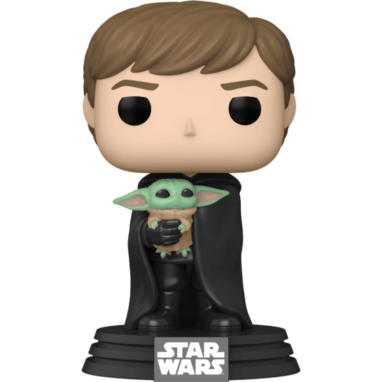 Фигурка Funko POP! Bobble: Star Wars: Mandalorian: Luke Skywalker with Grogu #482