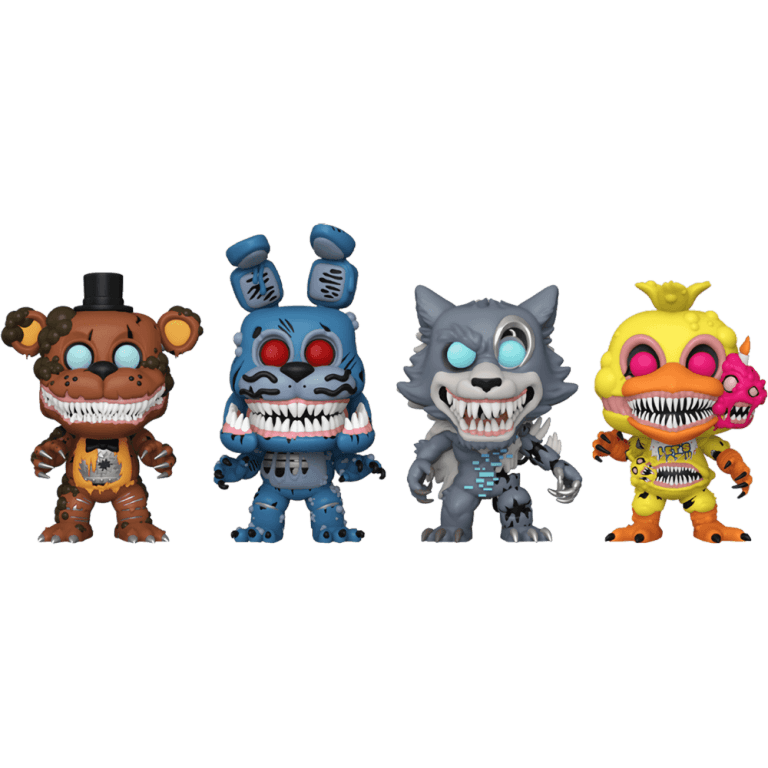 Фигурка Funko POP! Games: FNAF: The Twisted Ones: Twisted Freddy + Twisted Bonnie + Twisted Wolf + Twisted Chica (GW) (4 Pack)