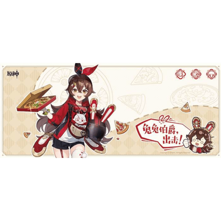 Коврик для мышки Genshin Impact: Pizza Hut 2022 Campaign Amber (40х70 см.)