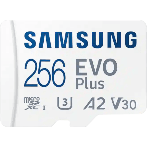 Карта памяти MicroSD 256GB Samsung Evo Plus U3 A2 V30 (130 MB/s) + SD адаптер