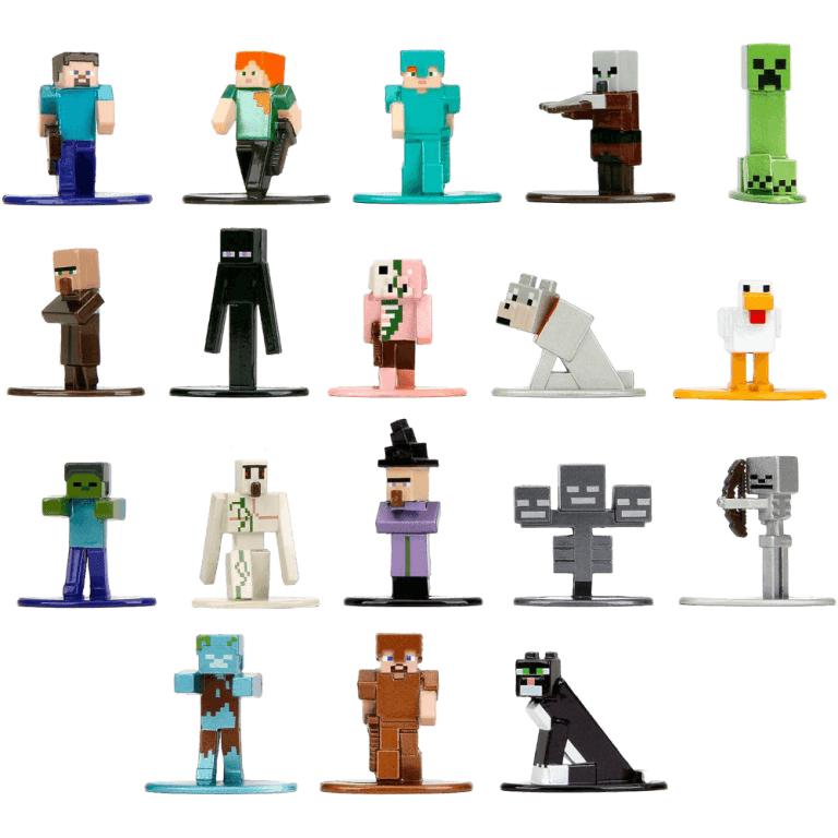 Набор Фигурок Minecraft Dungeons, Nano Metalfigs - Wave 12 - (4 см.) (18 шт.)