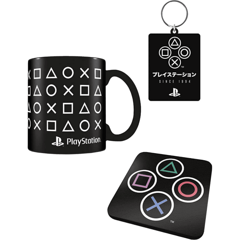 Набор подарочный Playstation (кружка + подстаканник + брелок)