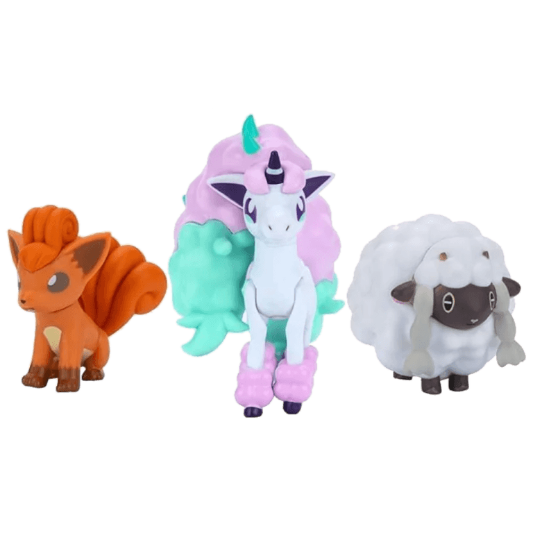 Набор фигурок Pokemon: Battle Figure Set - Galarian Ponyta, Vulpix, Woloo