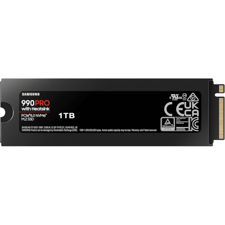 Внутренний SSD накопитель Samsung 990 Pro PCIe 4.0 M.2 NVMe 1TB с радиатором