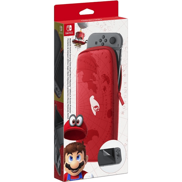 Чехол в стиле Super Mario Odyssey и защитная плёнка для Nintendo Switch