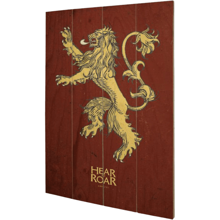 Деревянный принт Wood Print Game of Thrones - Lannister