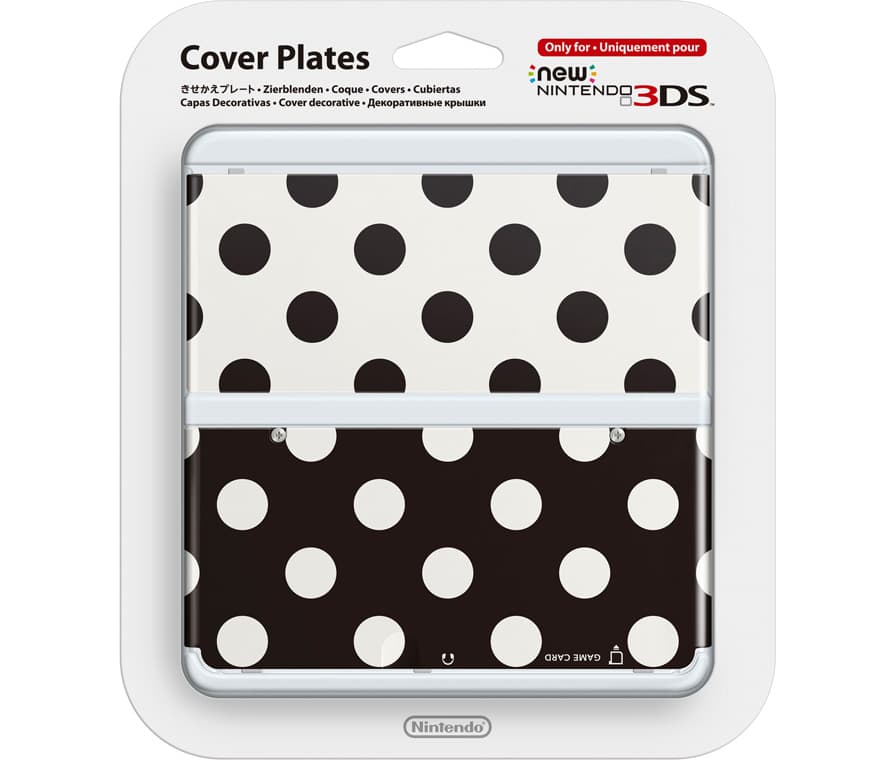Faceplate (лицевая панель) New Nintendo 3DS (Черные и белые точки)