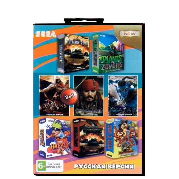 Игра 16-bit Сборник (8в1) (А-802)